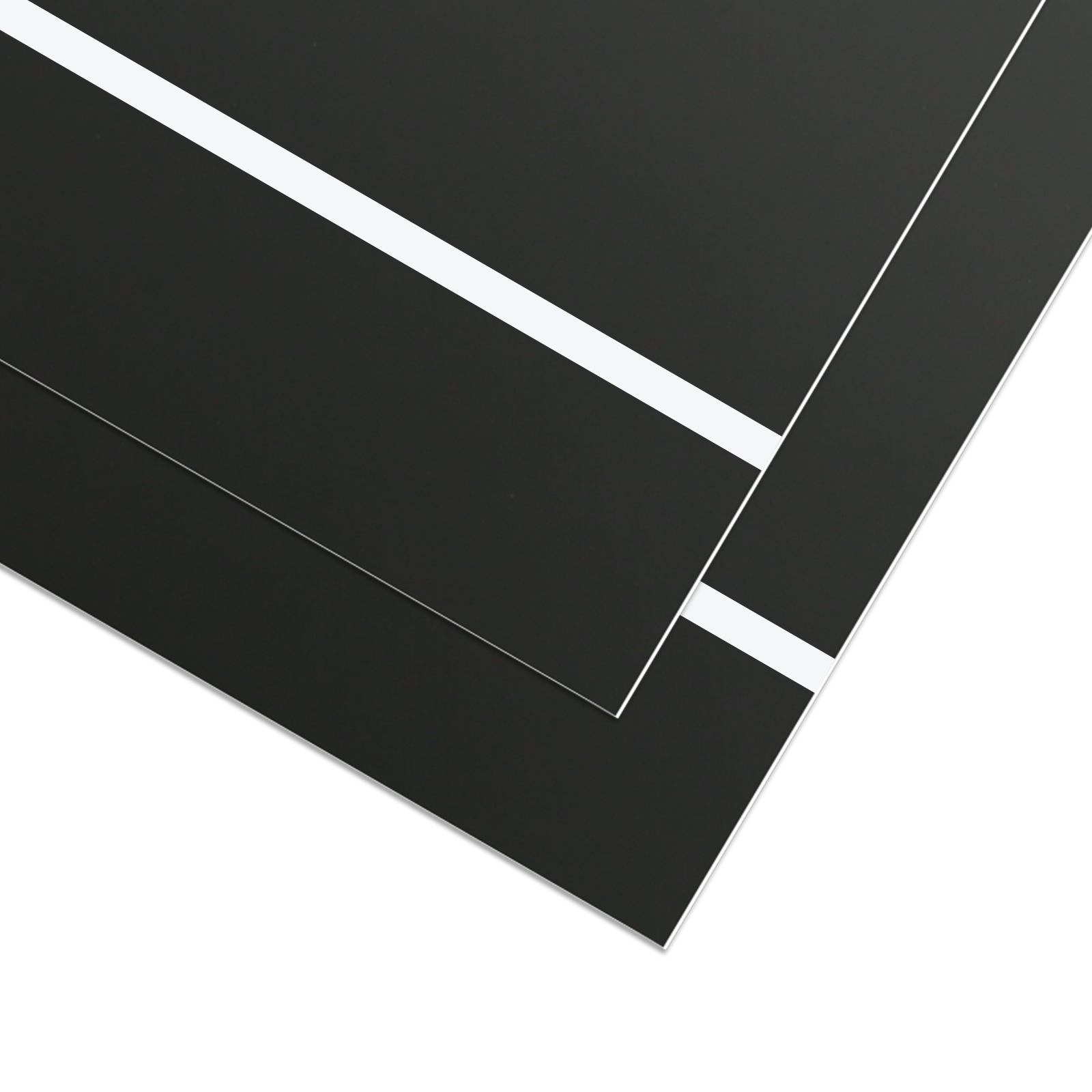 1.3mm Black to White Two-Tone Acrylic Sheet (4pcs)