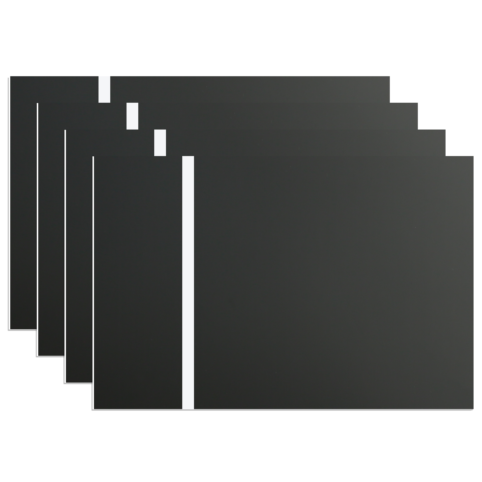 1.3mm Black to White Two-Tone Acrylic Sheet (4pcs)