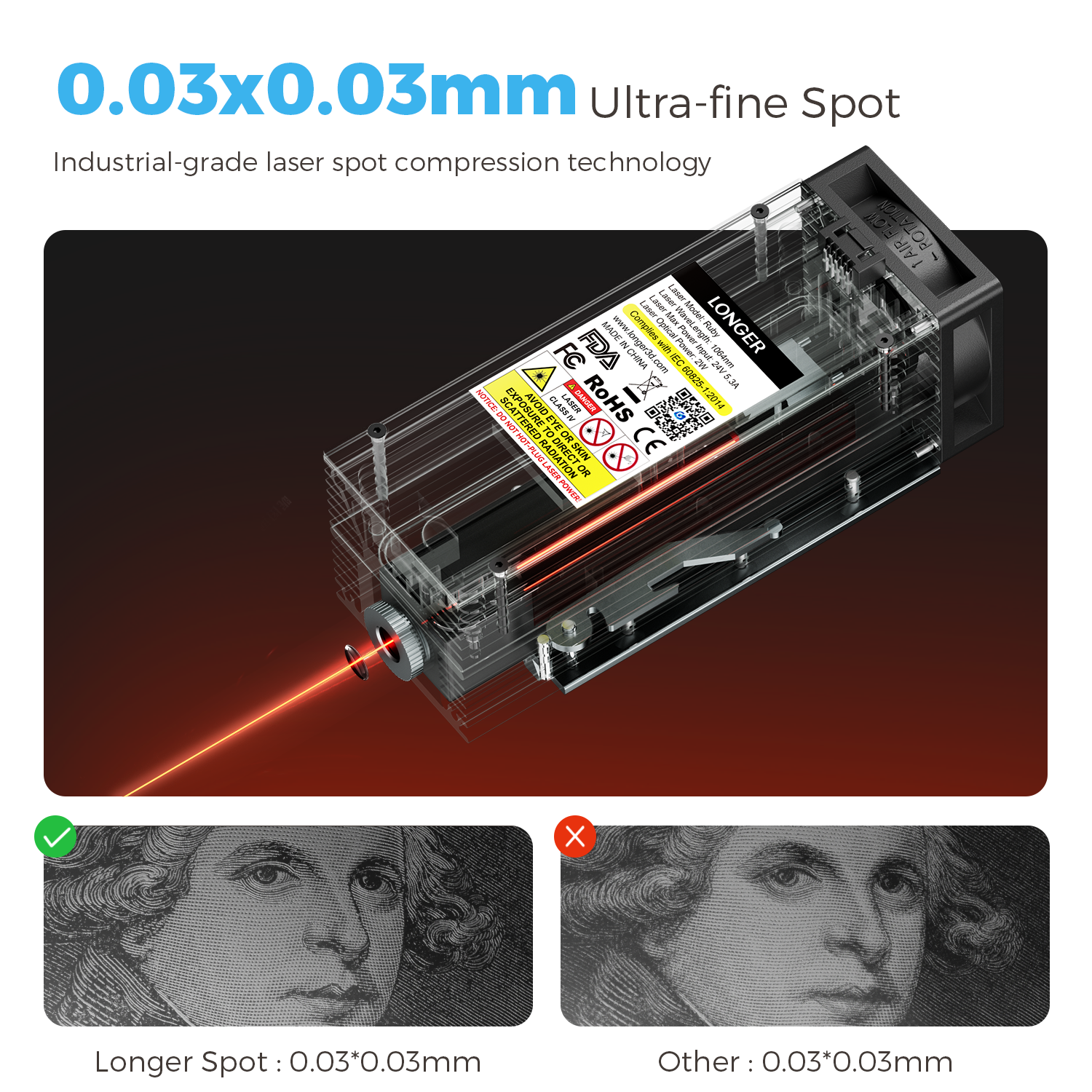 LONGER Ruby Pulsed Infrared Laser Module for Laser B1 / Ray5 Series