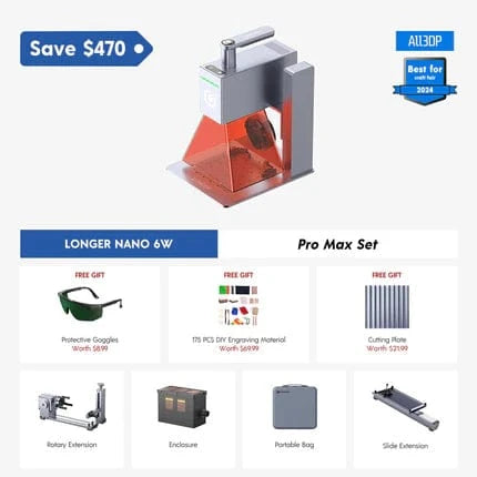 Longer Nano Pro 12W & Nano 6W Portable Laser Engraver