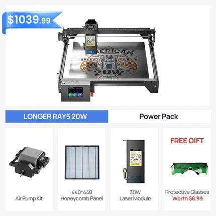 Longer Ray5 10W/20W Laser Engraver