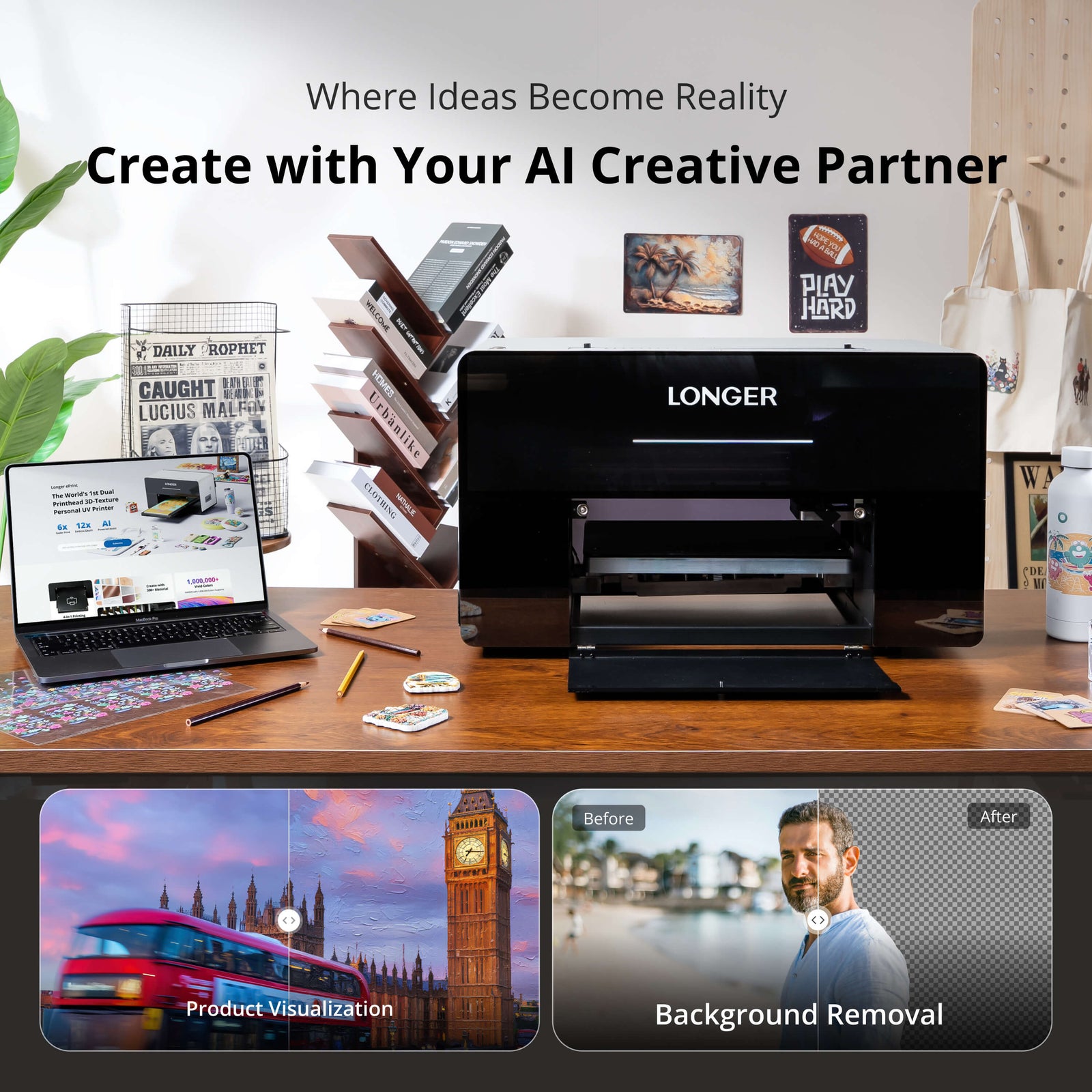 Longer ePrint Dual-head UV Printer