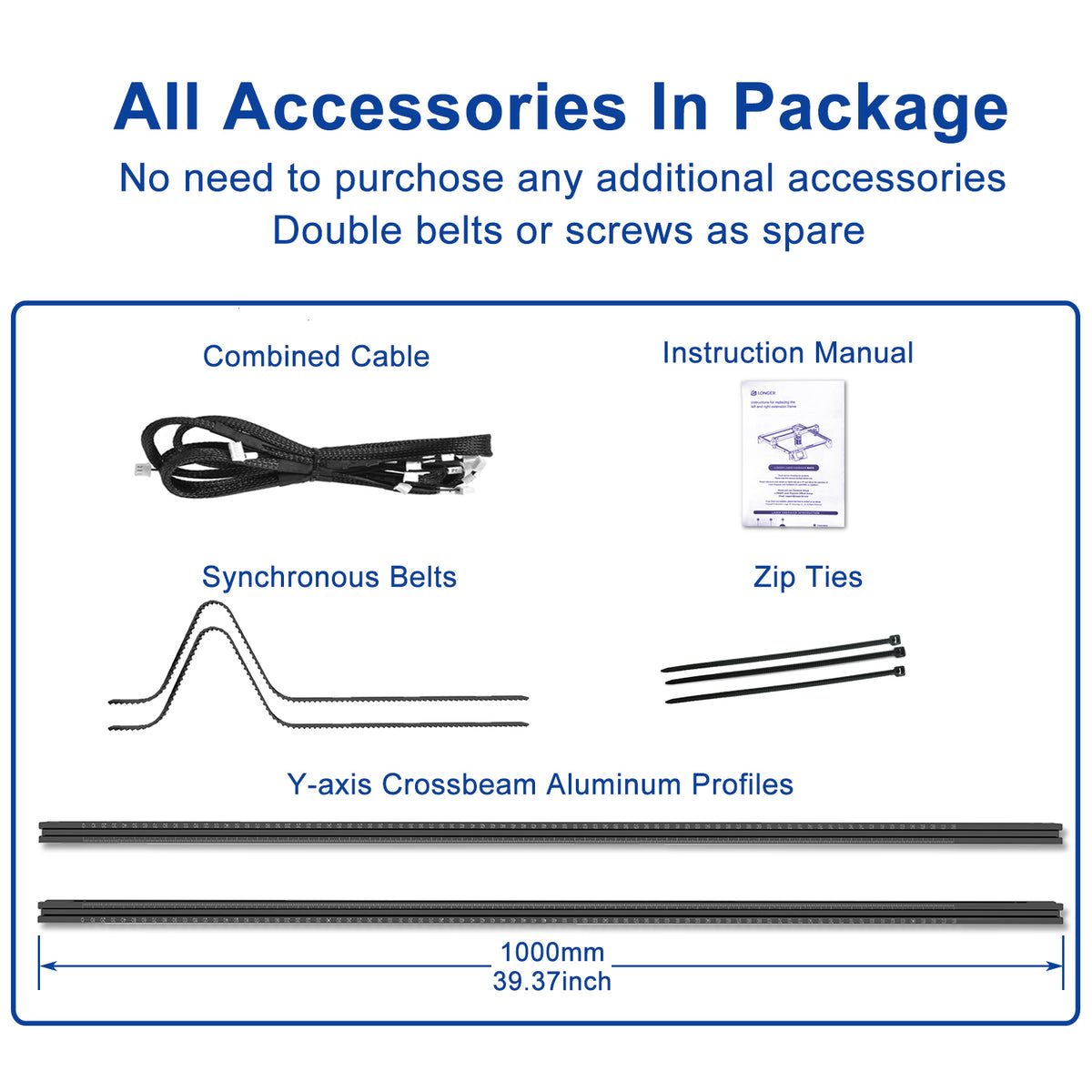 Extension Kit for Longer Ray5 Laser Engraver(XY Axis)