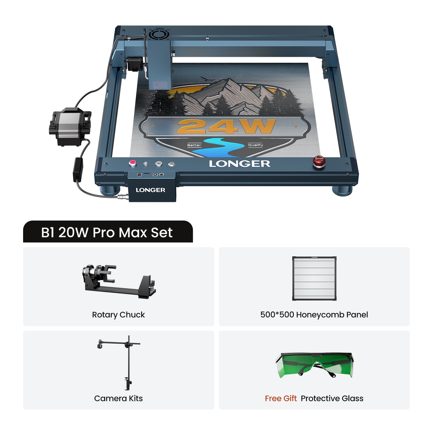 VEVOR Lasergravierer, 20 W, Lasergravur- & Schneidemaschine Mit Integrierter Kamera Laserschneider 36 000 Mm Min Arbeitsbereich 50 X 32 Cm Fuer Holz Leder Glas Papier Bestimmte Metalle Klasse VEVOR Lasergravierer, 20 W, Lasergravur- & Schneidemaschine Mit Integrierter Kamera Laserschneider 36 000 Mm Min Arbeitsbereich 50 X 32 Cm Fuer Holz Leder Glas Papier Bestimmte Metalle Klasse