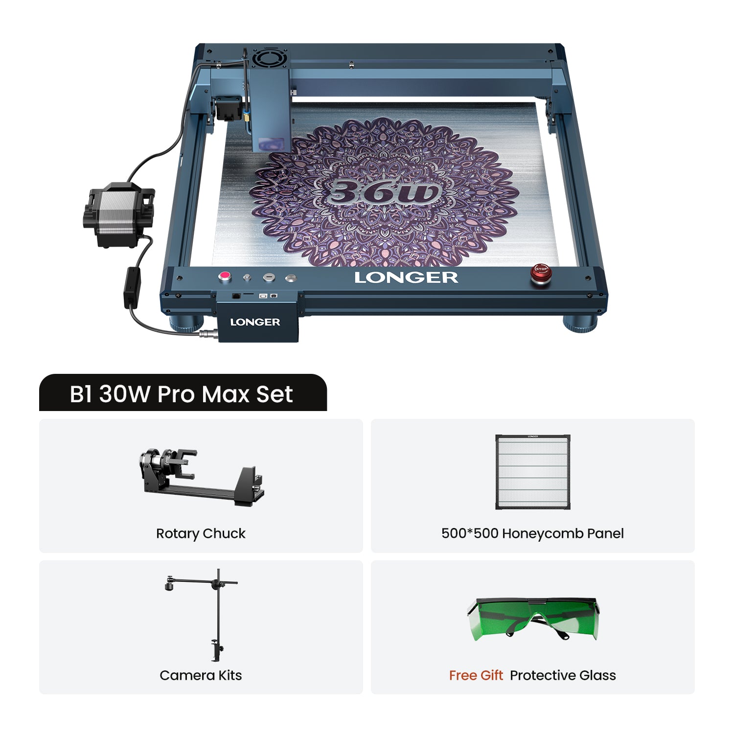 Längere B1 30W/40W Lasergravurmaschine