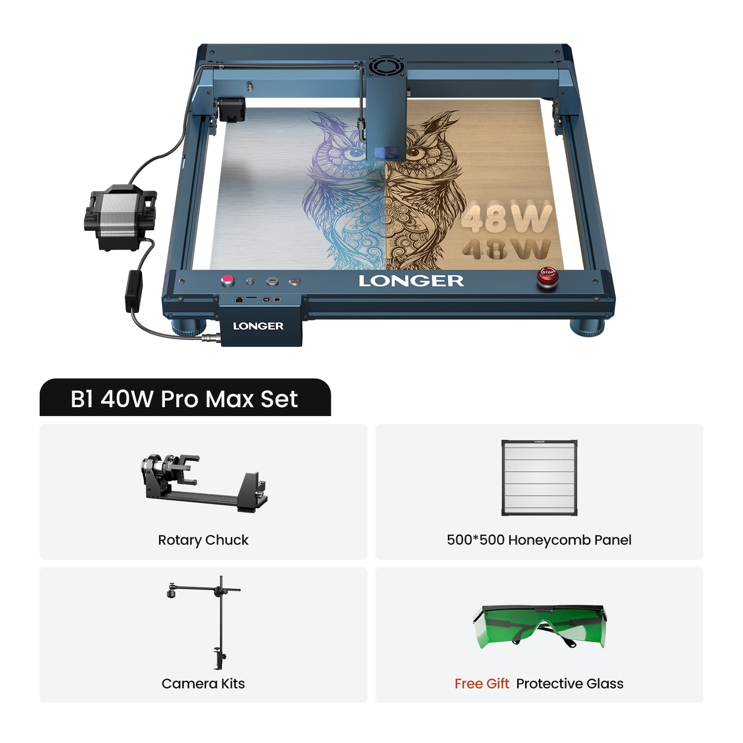 Längere B1 30W/40W Lasergravurmaschine