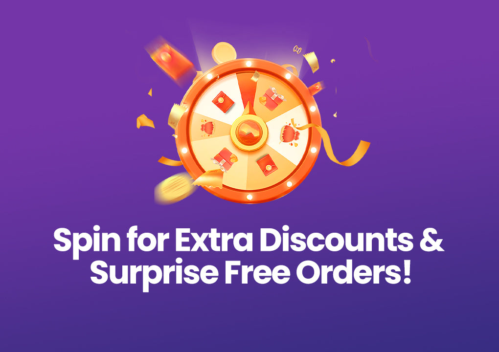 Spin for Extra Discounts & Suprise Free Orders!