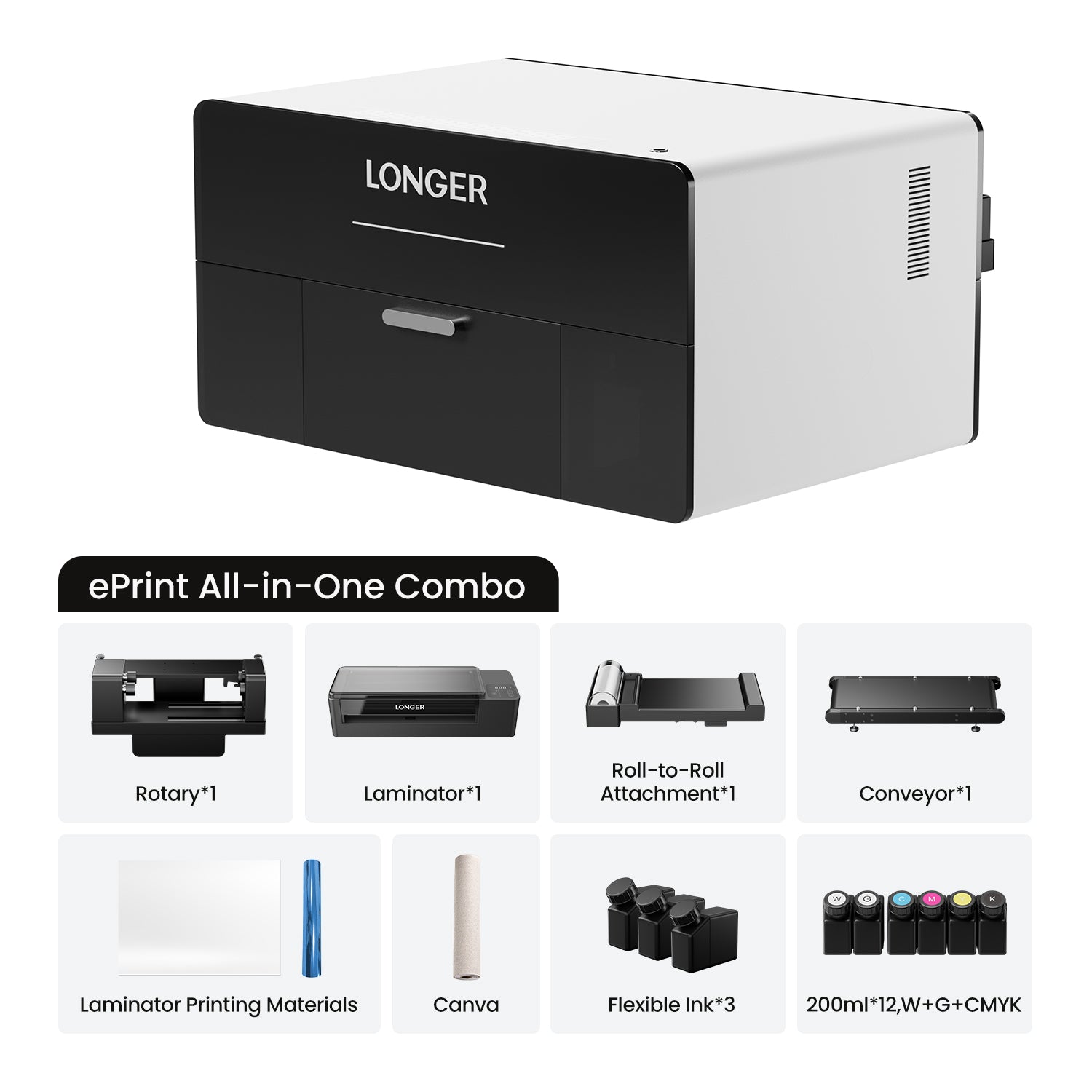 Longer ePrint Dual-head UV Printer